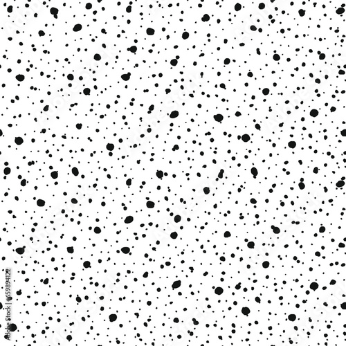 Seamless pattern. Shapeless circles and dots of different sizes. 