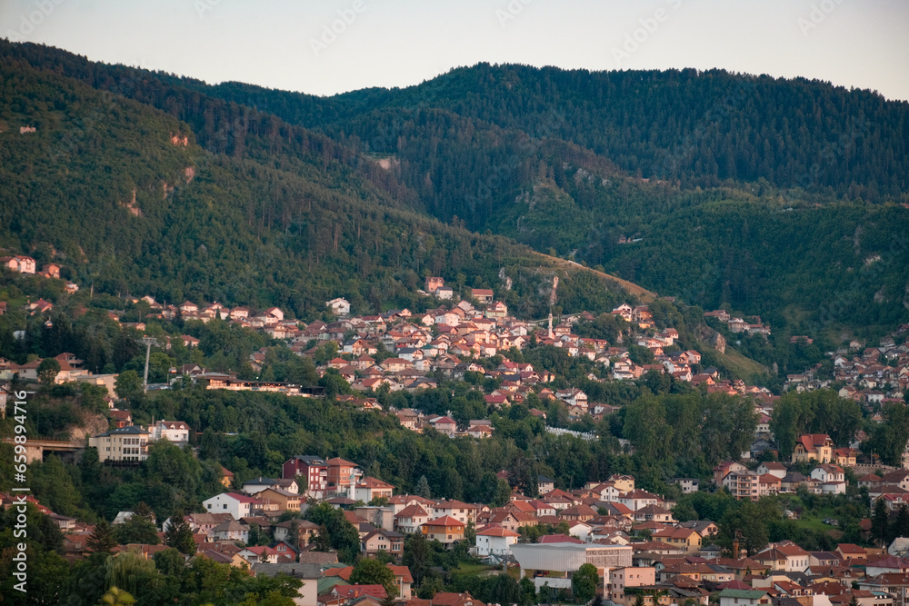 Sunny Splendor: Bosnia's Uphill Houses