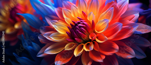 Macro Shot of a Flower Showcasing Intricate Details, Generative AI