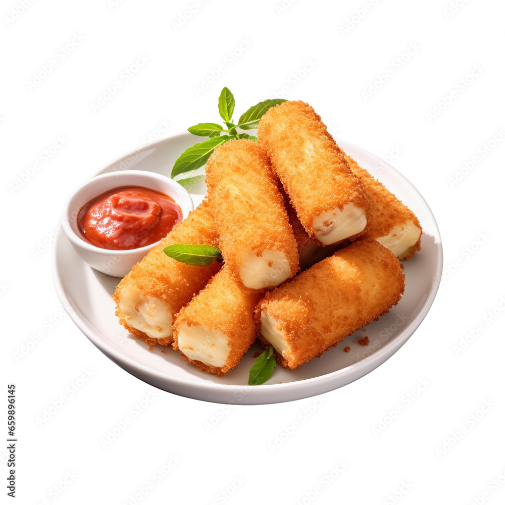 mozzarella sticks isolated on transparent background mozzarella sticks isolated on transparent background