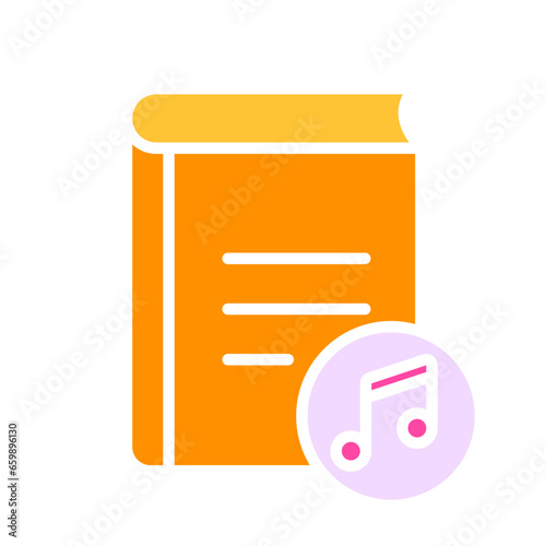 Book with notes line icon. Studying, reading, diary, school, university, self-education. Vector color icon on a white background for business and advertising.