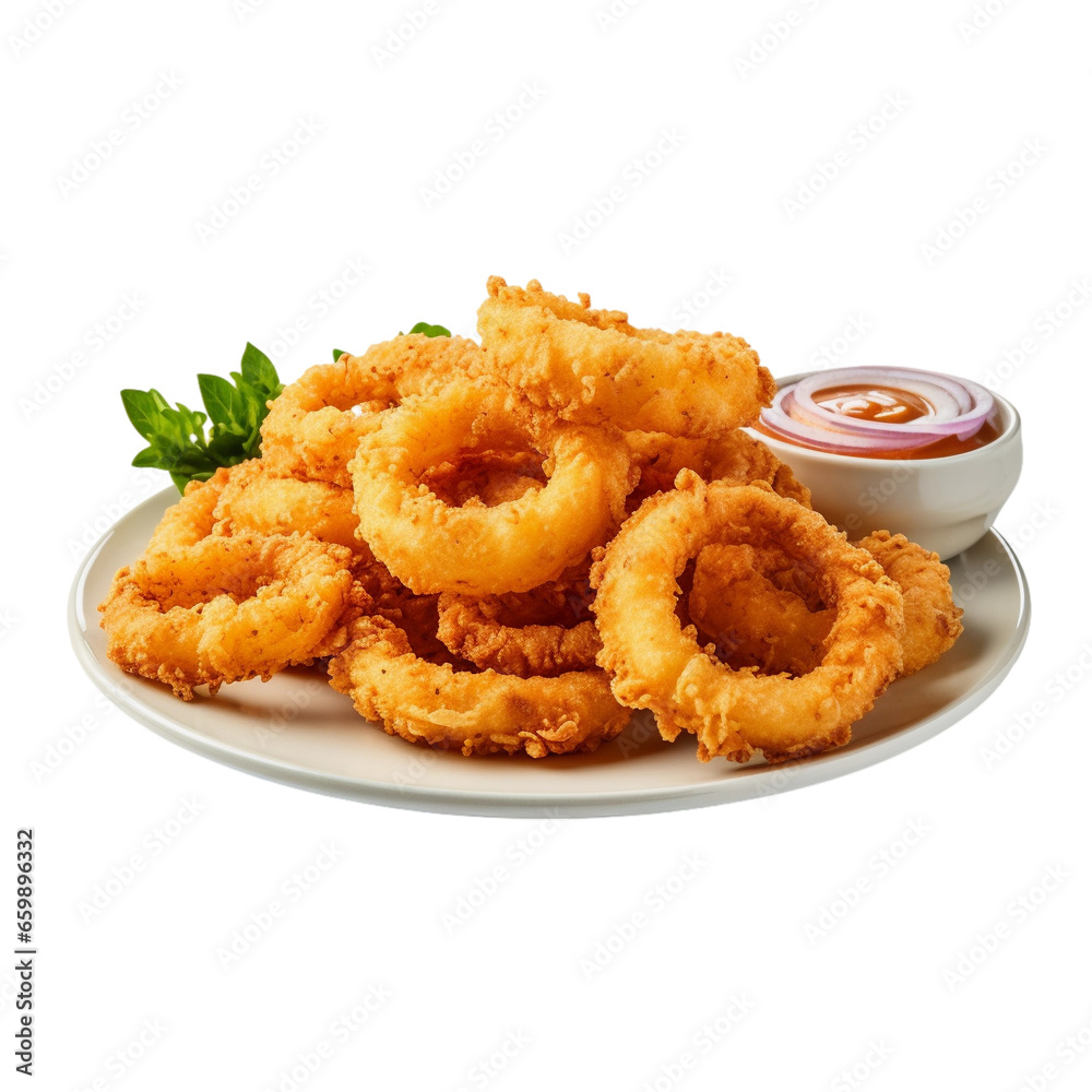 fried onion rings isolates on transparent background fried onion rings isolates on transparent background