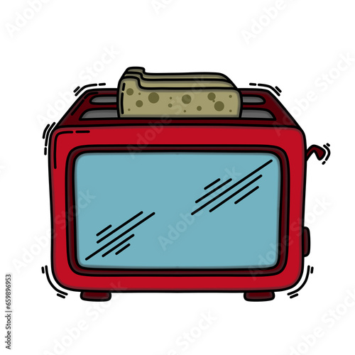 Red bread toaster