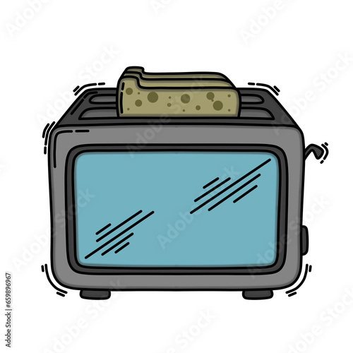 Grey bread toaster