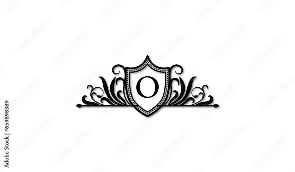 Black Elegant Logo Template O
