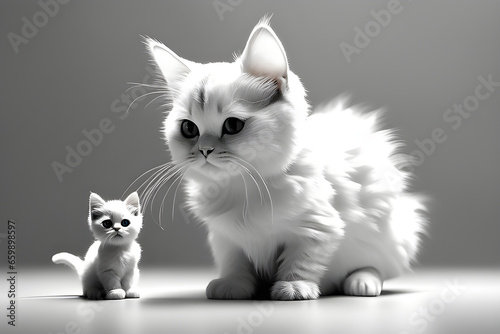 baby munchkin cat. Generative AI