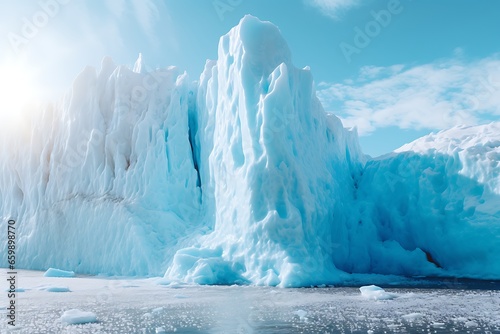 Climate Crisis: Ice Slowly Dissolving in the Warmth of Global Warming