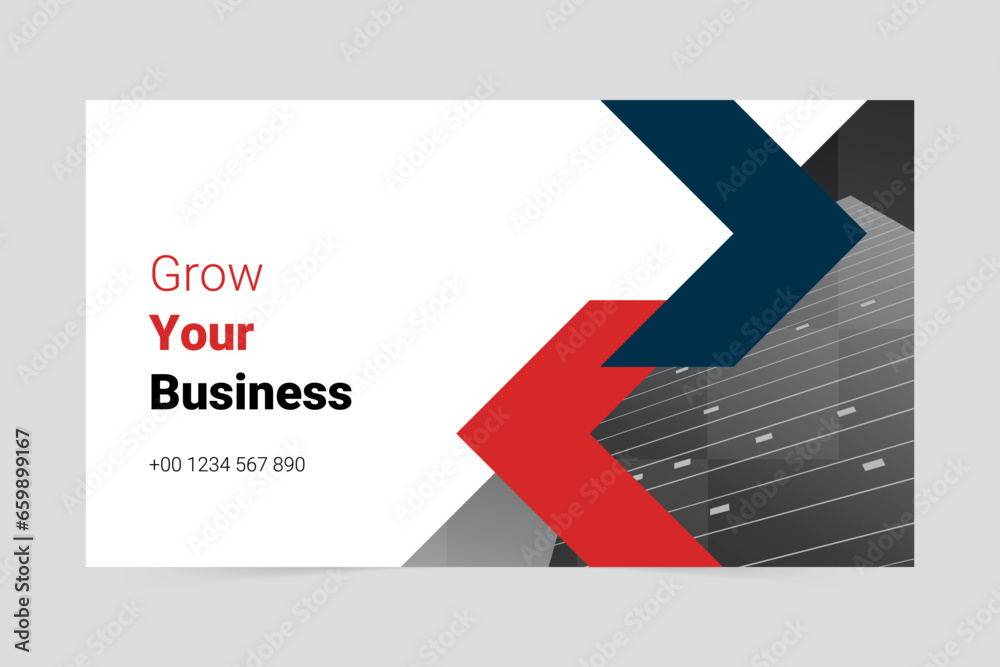 Red and black minimalist grow your business social media cover template Red and black minimalist grow your business social media cover template