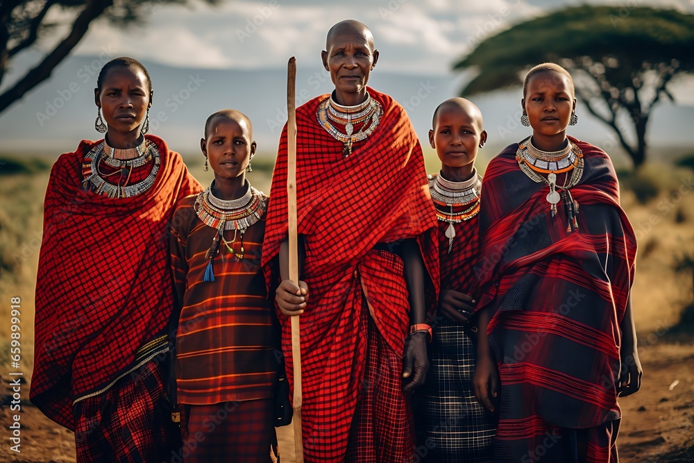 Kenyan Culture in Focus: Maasai Family's Photograph Embodies Tradition