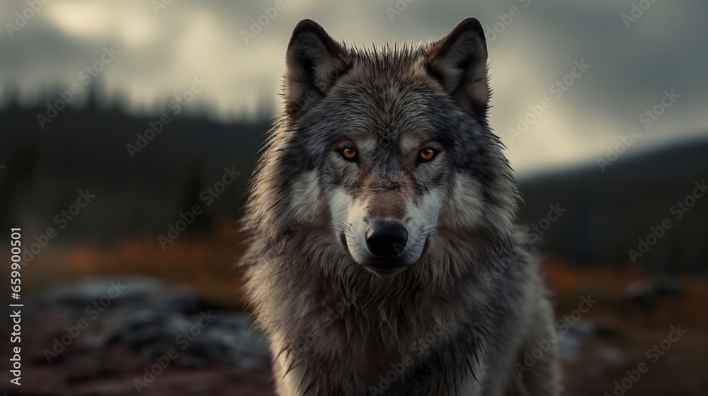 Wolf made with Generative AI Technology