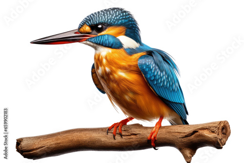 Kingfisher in True Detail on isolated background