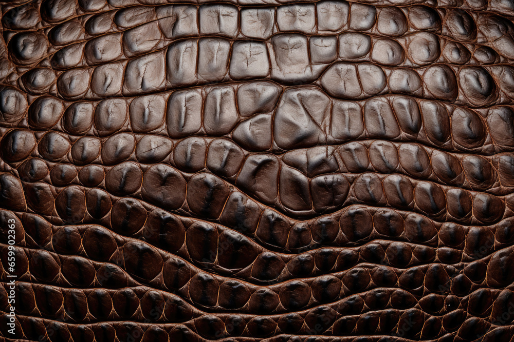 A Close Examination of the Intricate Details and Textured Brilliance of a Macro Shot Revealing the Synthetic Alligator Skin's Realistic Imitation. A Close Examination of the Intricate Details and Textured Brilliance of a Macro Shot Revealing the Synthetic Alligator Skin's Realistic Imitation.