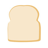 Slice of wheat bread cartoon 