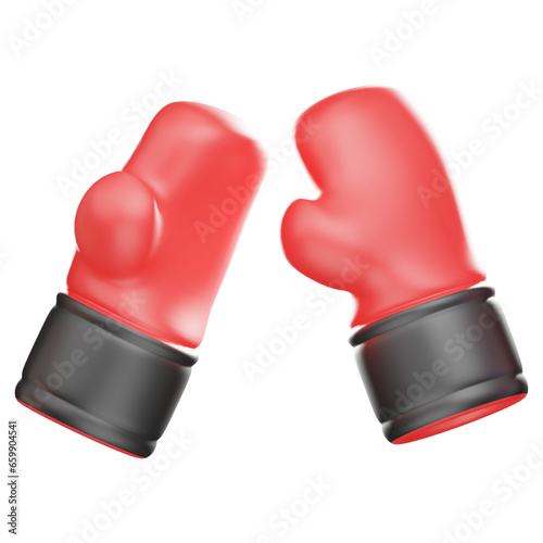  
boxing gloves  3d icon illustration