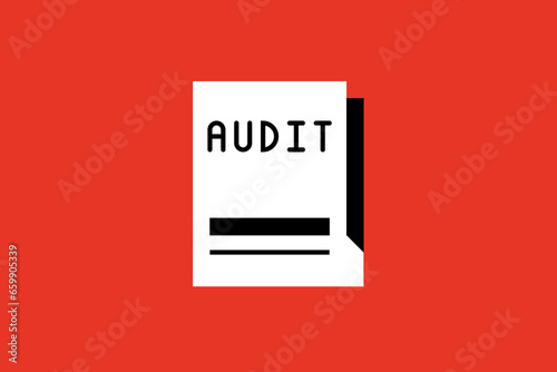 audit report illustration.  Vector illustration  in flat style design.