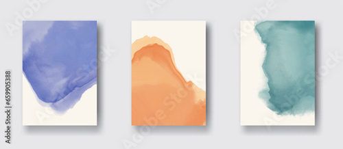 Abstract watercolor banner set. Watercolour vector design element.