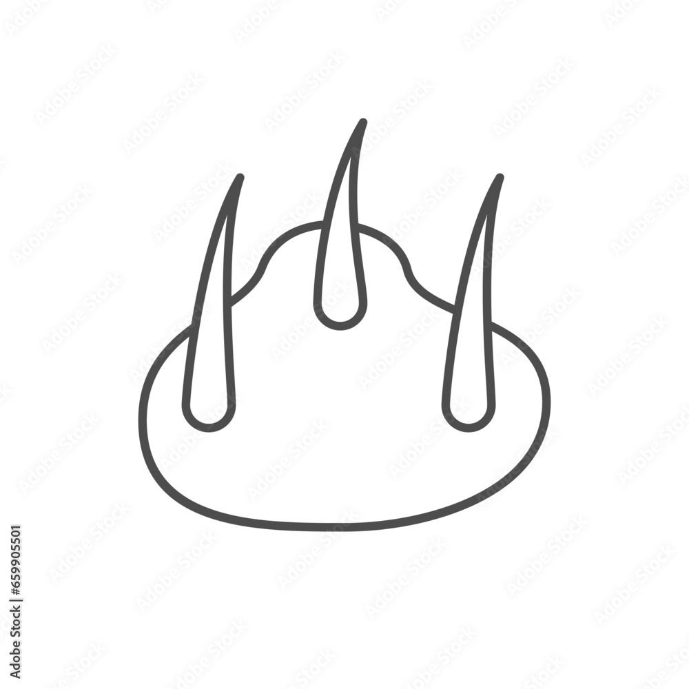 Seborrheic dermatitis line outline icon Seborrheic dermatitis line outline icon