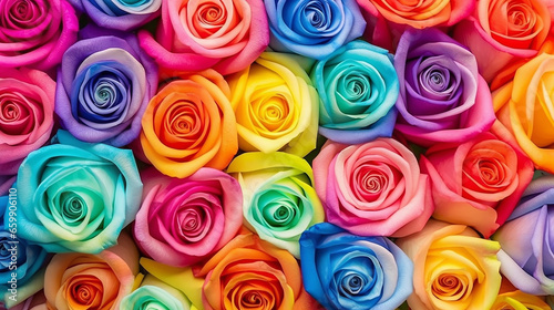 multicolored roses gradient background is unusual.