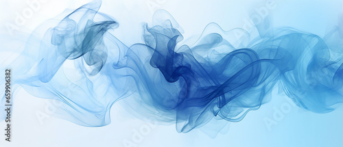 blue smoke on white background 3d volumetric texture background. AI