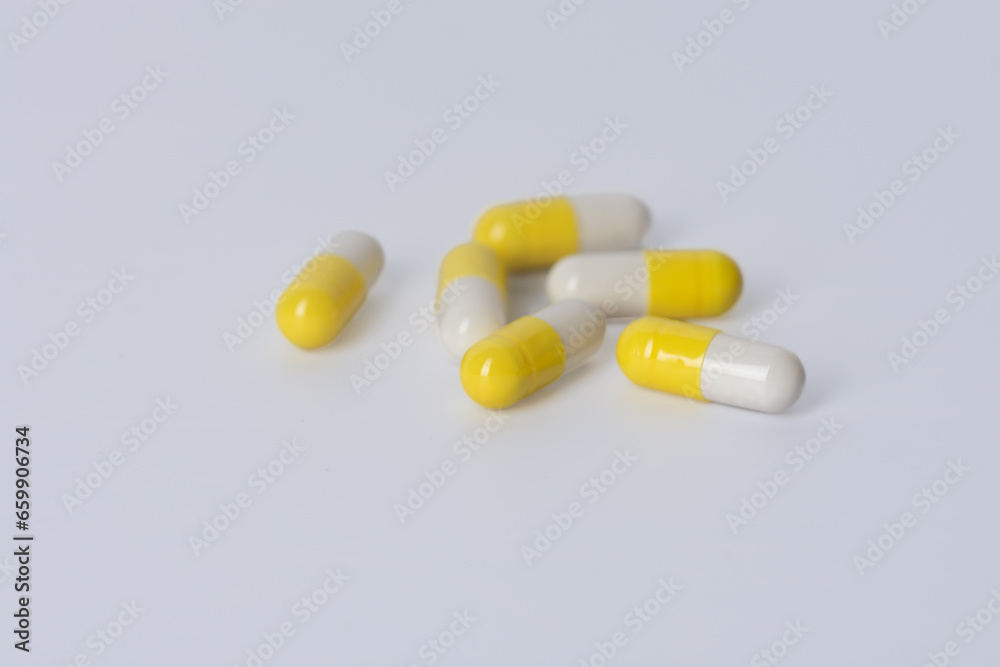 medicine, capsules on white background. medicine, capsules on white background.
