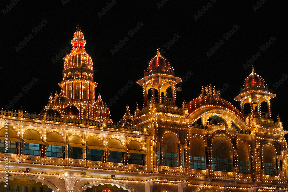 The Palace of Mysore, also known as Amba Vilas Palace, official residence of the Wodeyars, Mysore, Karnataka, India
