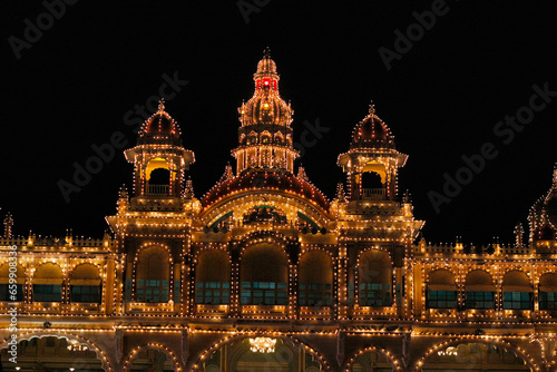 The Palace of Mysore, also known as Amba Vilas Palace, official residence of the Wodeyars, Mysore, Karnataka, India