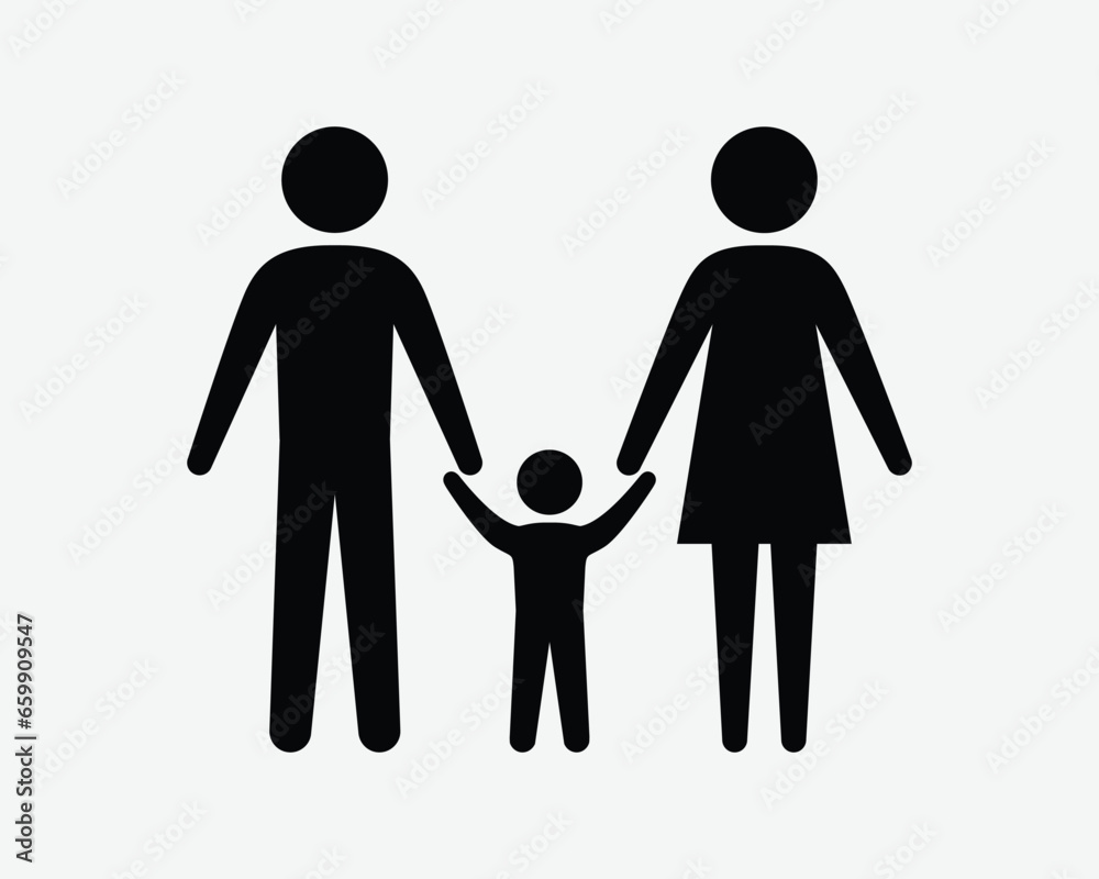 Family Icon Father Mother Son Child Together Love Loving Care Mum Mom Dad Hold Holding Hands Black White Shape Line Outline Sign Symbol EPS Vector Family Icon Father Mother Son Child Together Love Loving Care Mum Mom Dad Hold Holding Hands Black White Shape Line Outline Sign Symbol EPS Vector