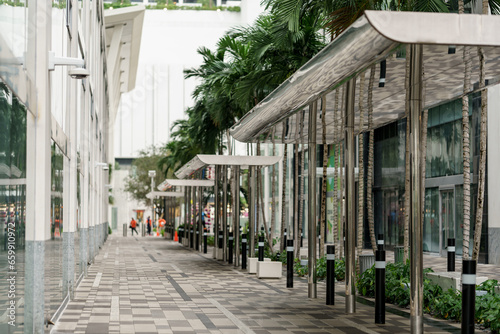 Stock photo scenic walkway through a Miami city scene photo