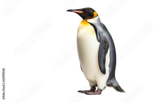 Authentic Penguin Portrait on transparent background