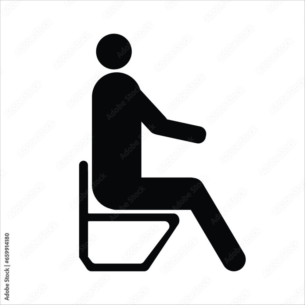 man sitting icon man sitting icon