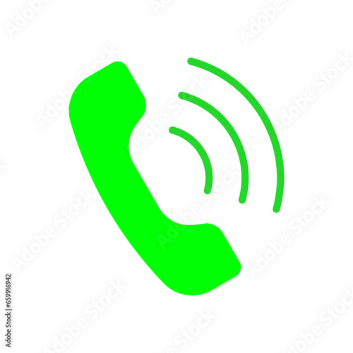 Telephone handset line icon. Call, conversation, negotiations, tariff, communication, connection. Vector color icon on a white background for business and advertising.