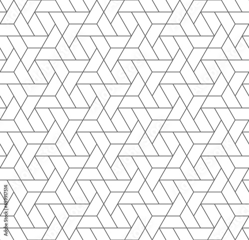 Seamless triangle pattern  monochrome hexagon repeat background  geometric tile  png with transparent background.