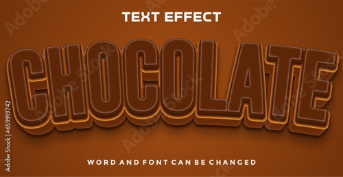 Chocolate editable text effect