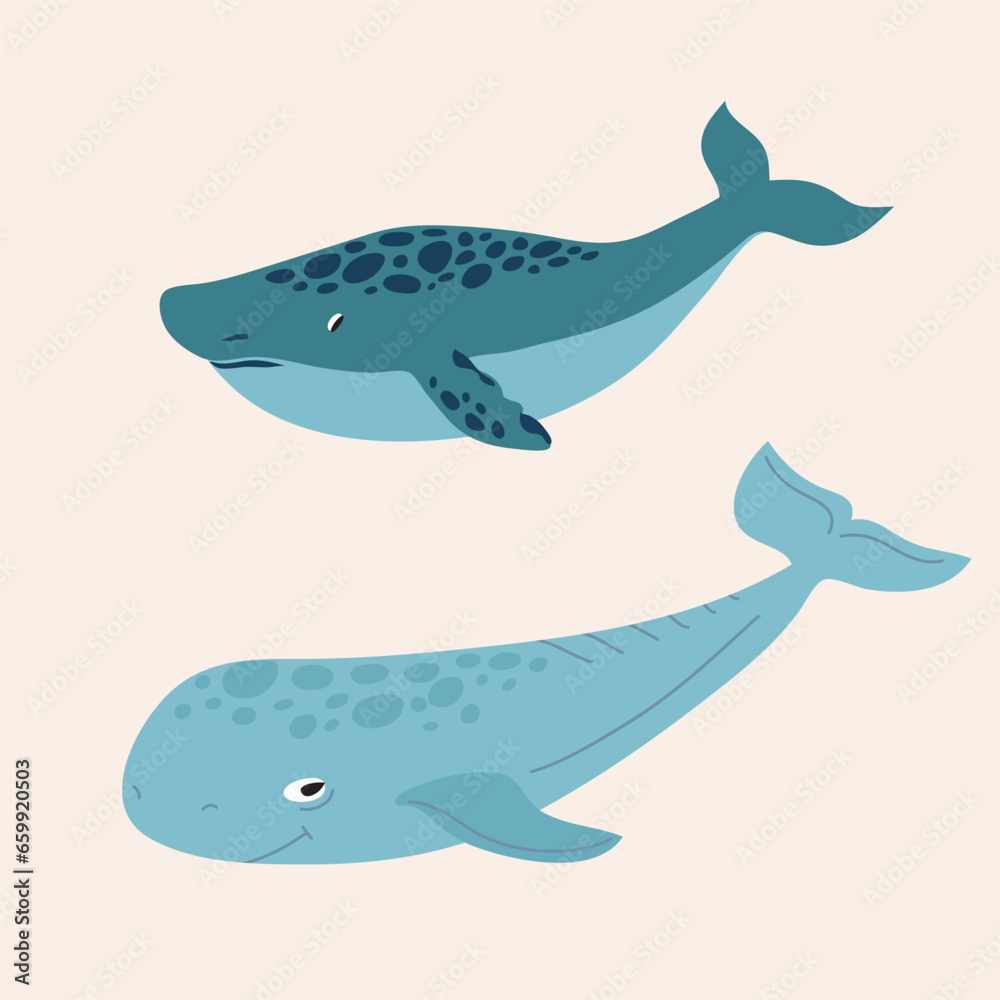 Ocean animals set isolated flat cartoon icons Sea whale, fish, Seaweed, algae and seashells, jellyfish and whale, shark and turtle, squid Underwater vectormarine flora set Ocean animals set isolated flat cartoon icons Sea whale, fish, Seaweed, algae and seashells, jellyfish and whale, shark and turtle, squid Underwater vectormarine flora set