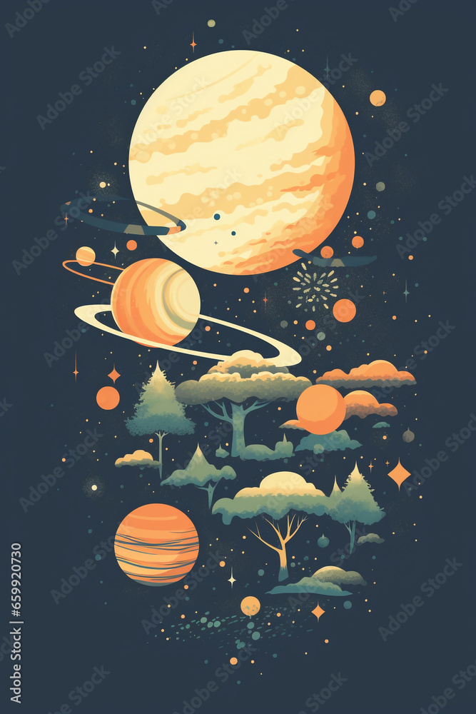 Fototapeta premium background with a tree, background with space