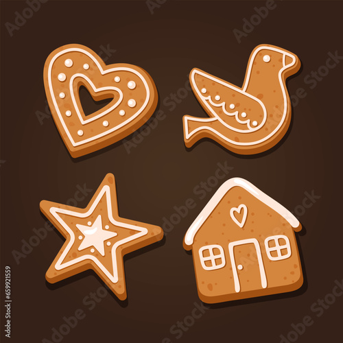 Collection of Christmas ginger cookies
