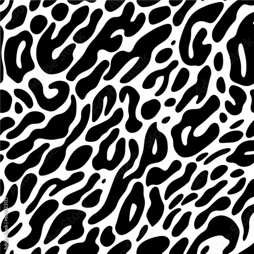 black and white animals pattern vector design