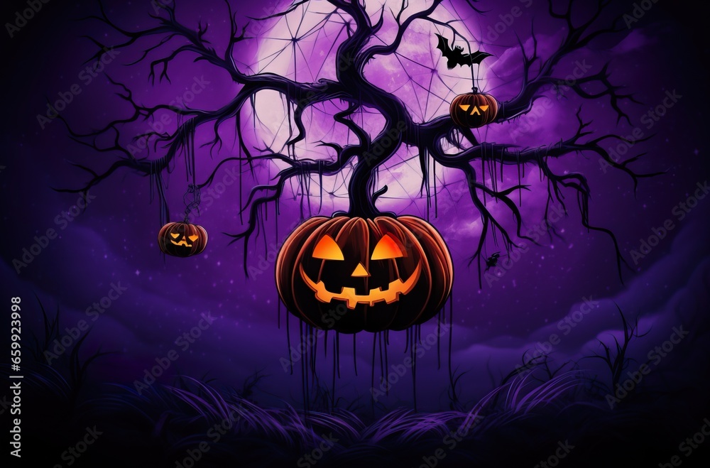 Colorful and festive Halloween background for spooky fun