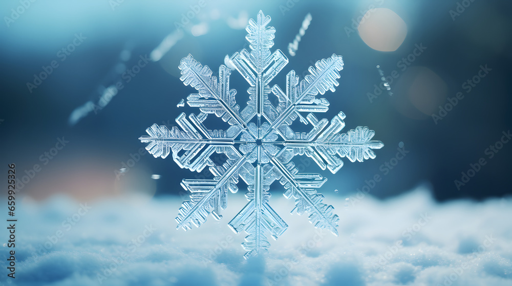Macro Shot of snow flake