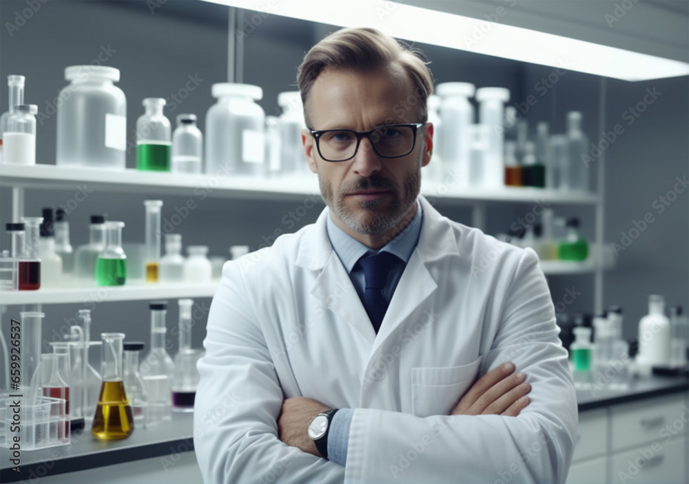 A scientist in a laboratory A scientist in a laboratory