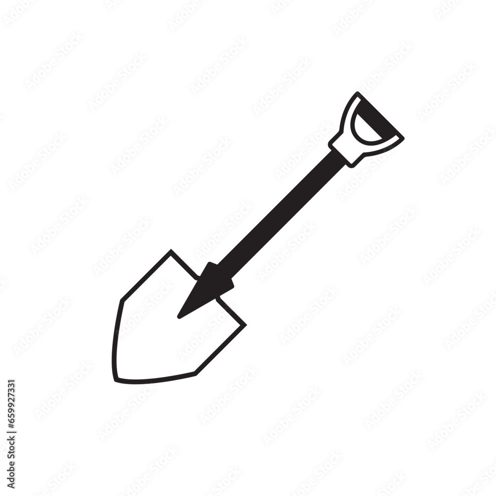 shovel icon design vector isolated