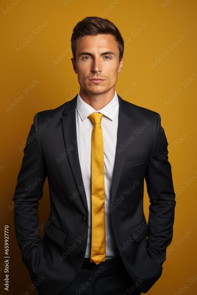 A businessman on a plain and minimalistic background A businessman on a plain and minimalistic background
