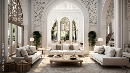 Luxury eastern interior design of modern living room