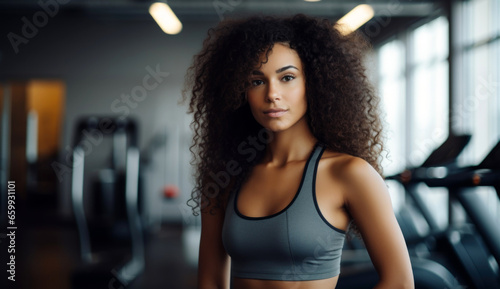 woman exercising in gym