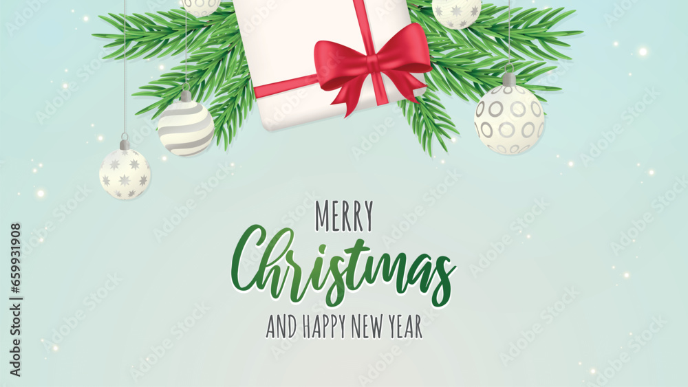 Vector background.Merry Christmas and Happy New Year