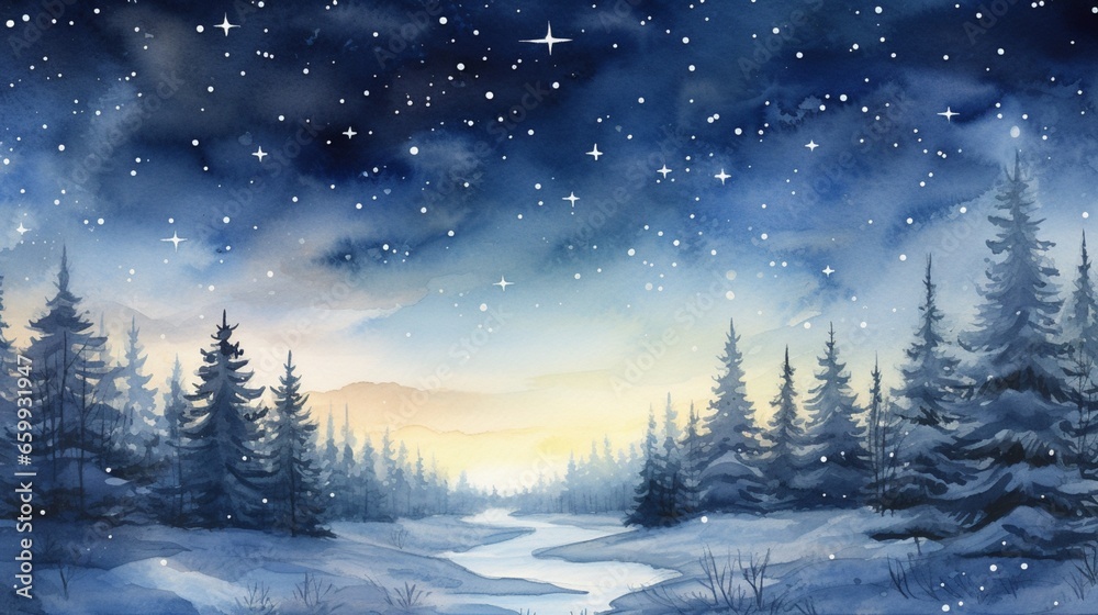 winter forest landscape