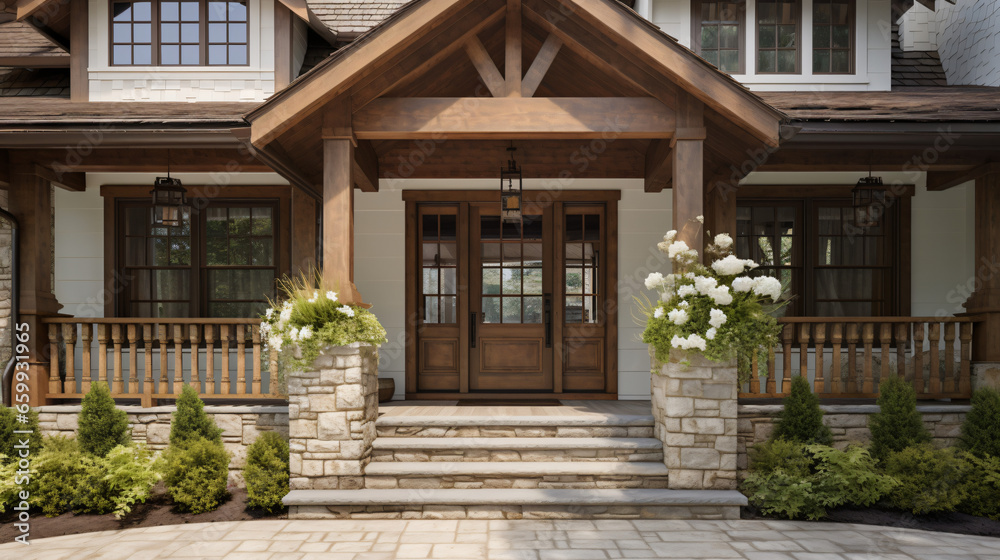 Main entrance door in house