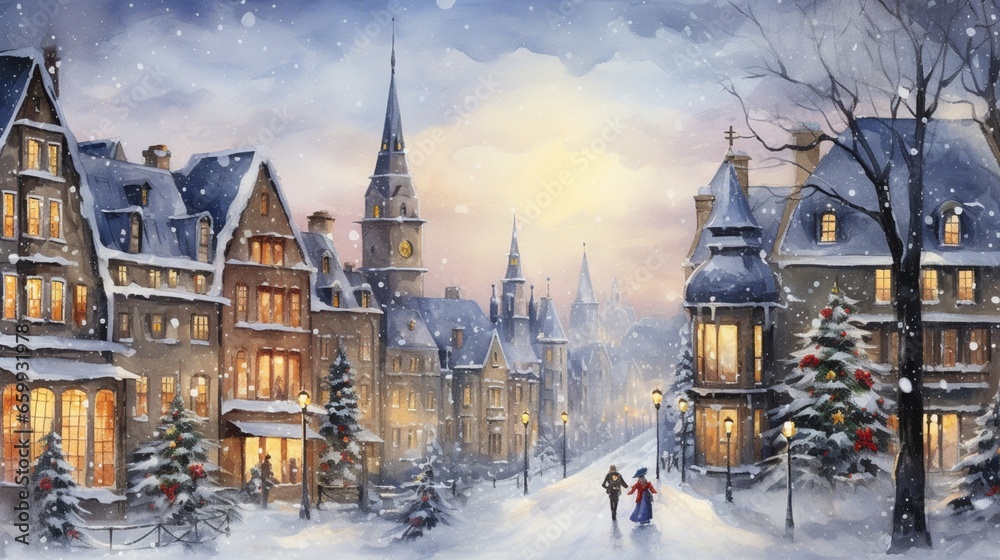 Fototapeta premium panorama of the old town