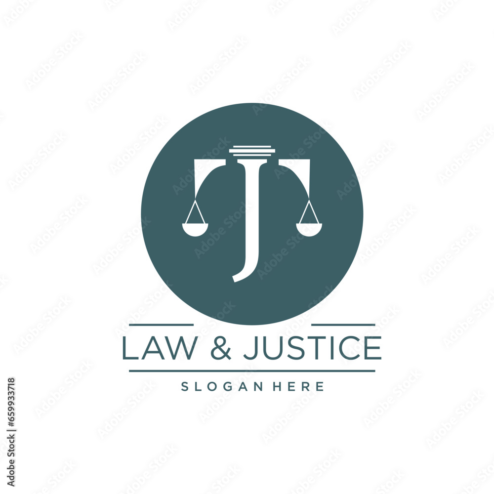 LAW AND JUSTICE VECTOR LOGO DESIGN WITH MODERN IDEA LAW AND JUSTICE VECTOR LOGO DESIGN WITH MODERN IDEA