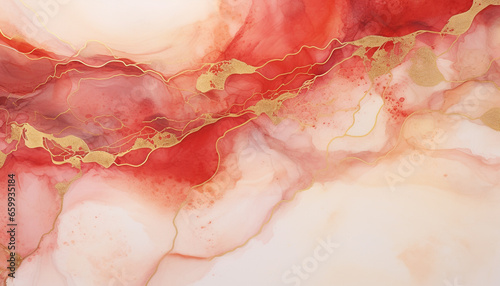 Fototapeta Naklejka Na Ścianę i Meble -  Luxury abstract fluid art painting background alcohol ink technique